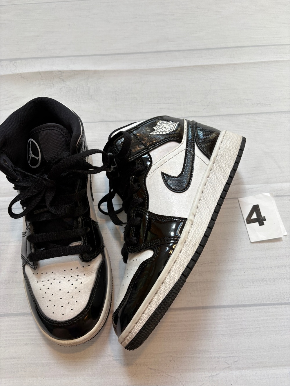 Nike Kids Black and White High-Top Sneakers